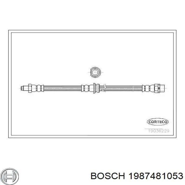 1987481053 Bosch шланг гальмівний задній