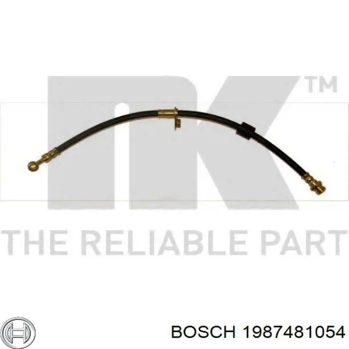 Шланг гальмівний передній Bosch 1987481054 ціна, від 11.94 USD