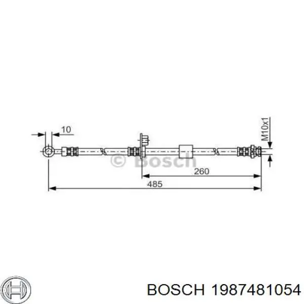 Купити 1987481054 Bosch Гальмівні шланги передні