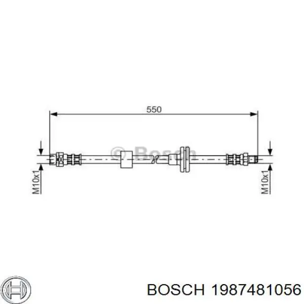 Купити 1987481056 Bosch Гальмівні шланги передні