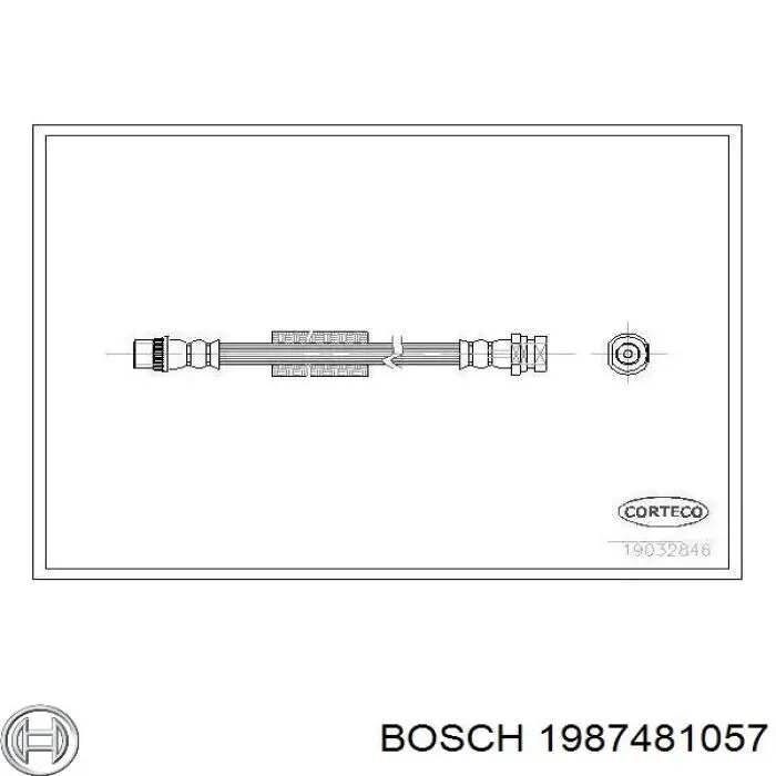 Купити 1987481057 Bosch Шланг гальмівний задній, правий