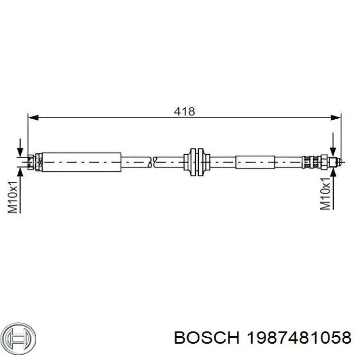 1987481058 Bosch Шланг гальмівний задній