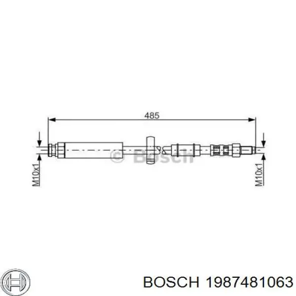 1987481063 Bosch шланг гальмівний передній