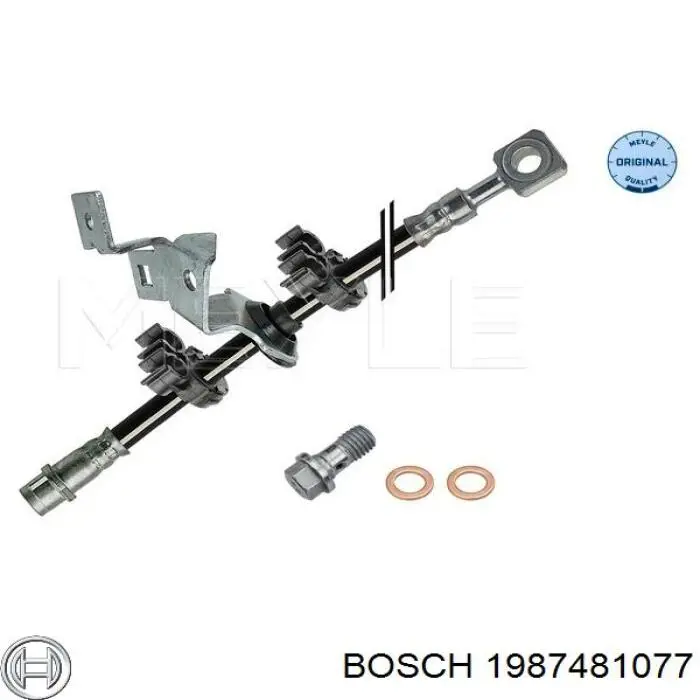 Шланг гальмівний передній, лівий Bosch 1987481077 ціна, від 26.95 USD