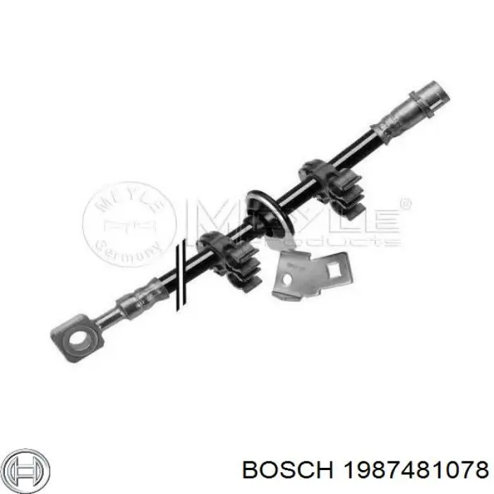 Купити A1634202148 Mercedes Шланг гальмівний передній, правий