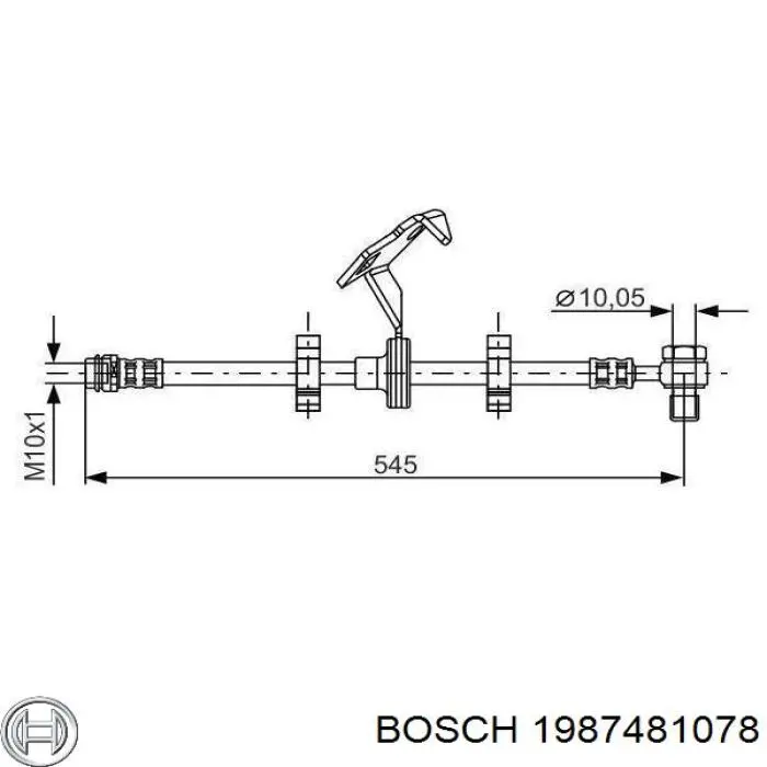 Гальмівний шланг Mercedes A1634202148
