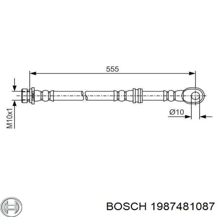 1987481087 Bosch Шланг гальмівний задній