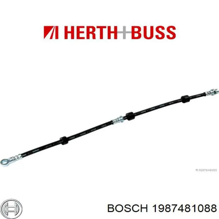 Шланг гальмівний передній, правий Bosch 1987481088 ціна, від 14.15 USD