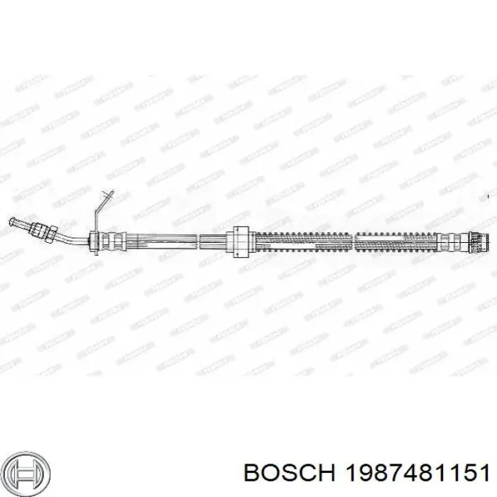 Шланг гальмівний передній Bosch 1987481151 ціна, від 15.76 USD