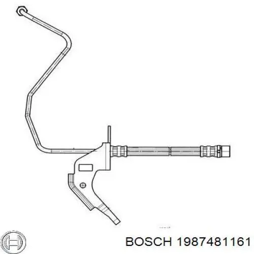 Купити 1987481161 Bosch Шланг гальмівний задній, лівий