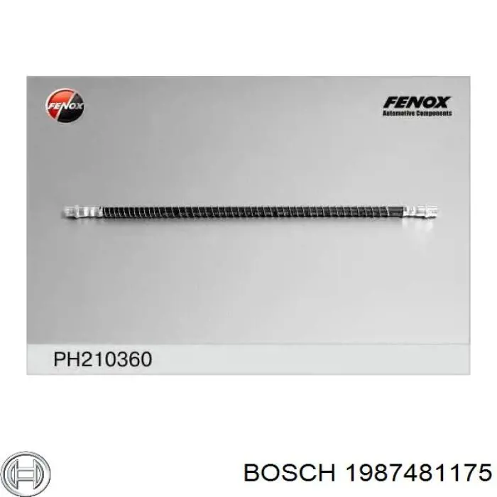 Шланг гальмівний задній 1987481175 Bosch