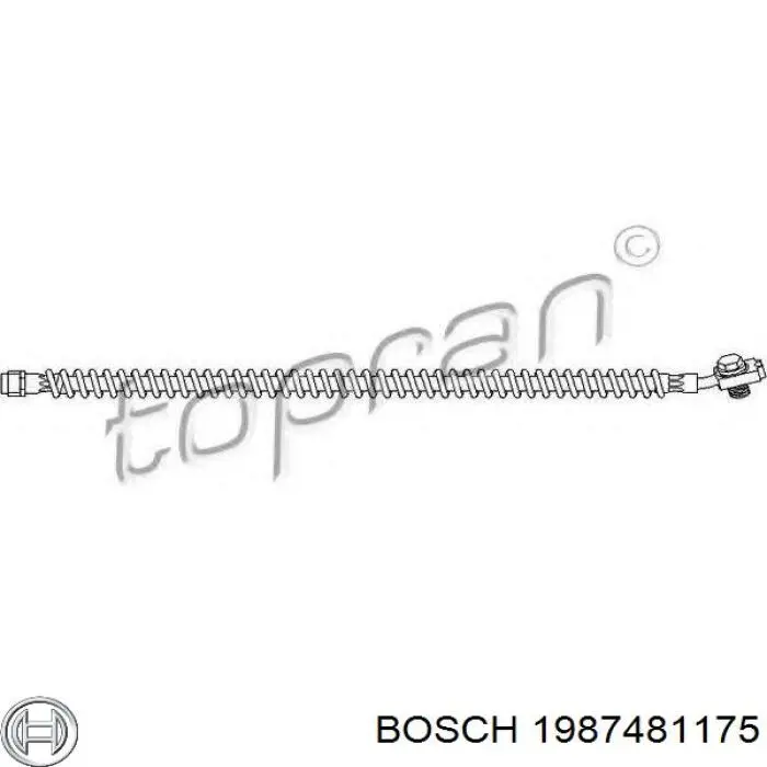 Шланг гальмівний задній Bosch 1987481175 ціна, від 15.20 USD