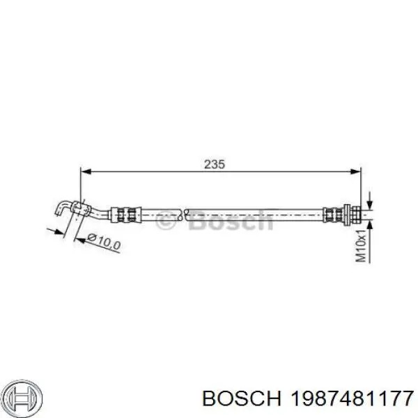 Купити 1987481177 Bosch Гальмівні шланги передні