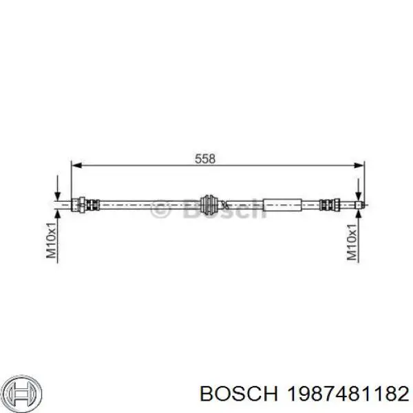 Шланг гальмівний передній 1987481182 Bosch