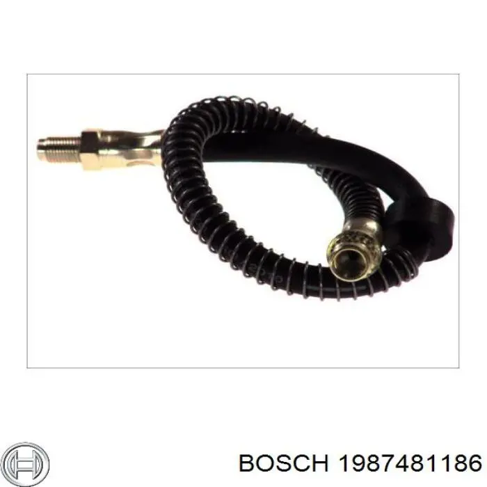 Шланг гальмівний передній Bosch 1987481186 ціна, від 8.35 USD