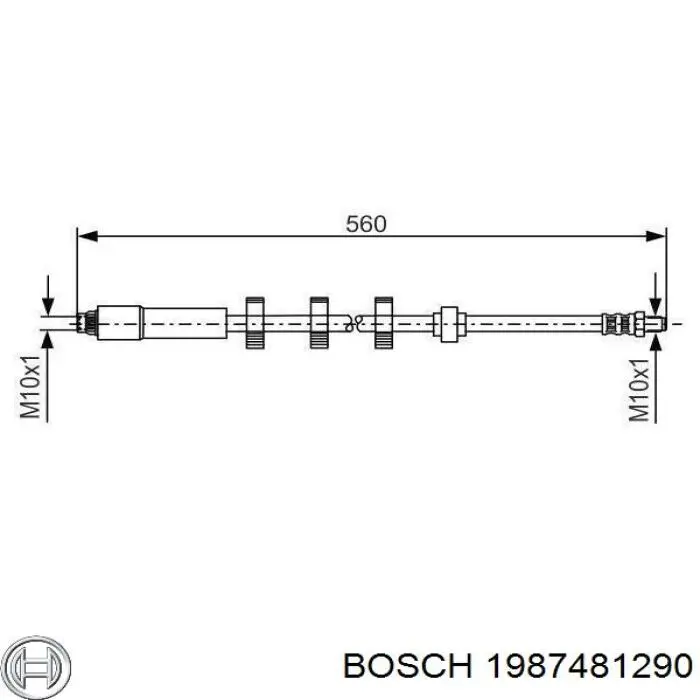1987481290 Bosch шланг гальмівний передній