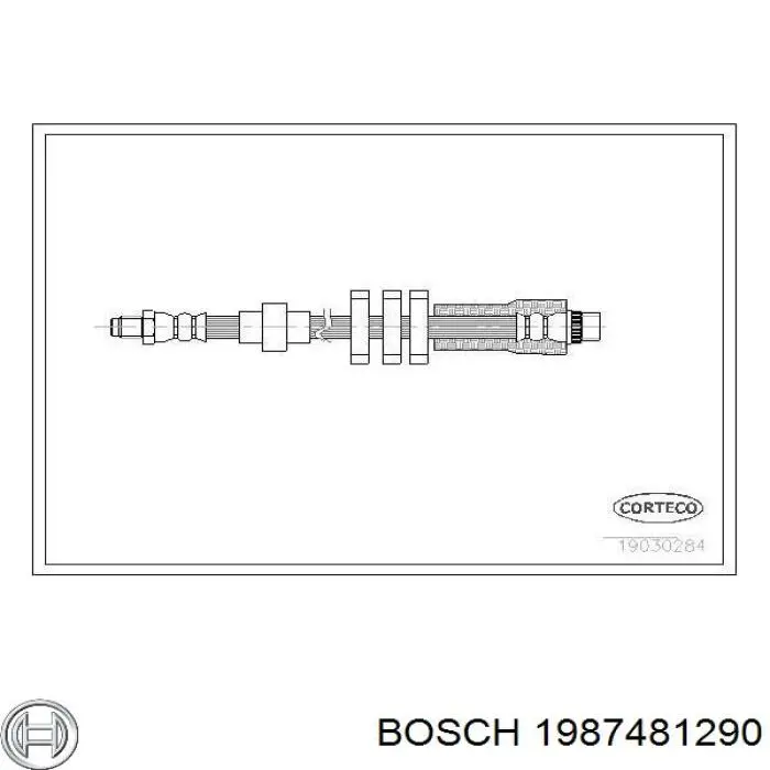 Шланг гальмівний передній Bosch 1987481290 ціна, від 4.37 USD