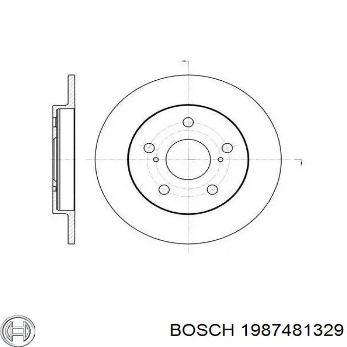 1987481329 Bosch шланг гальмівний передній, лівий