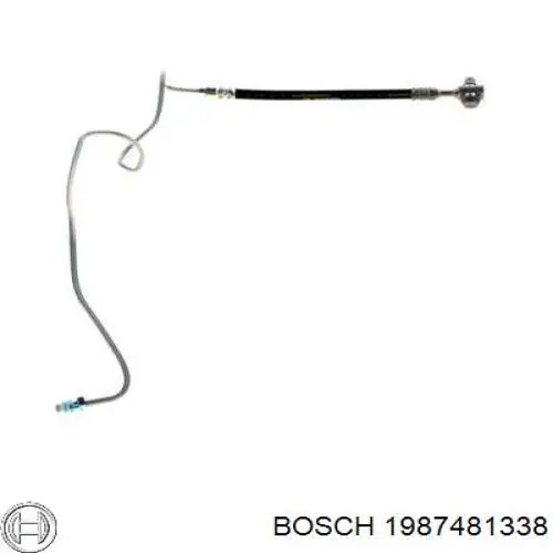 Шланг гальмівний задній, лівий Bosch 1987481338 ціна, від 19.99 USD
