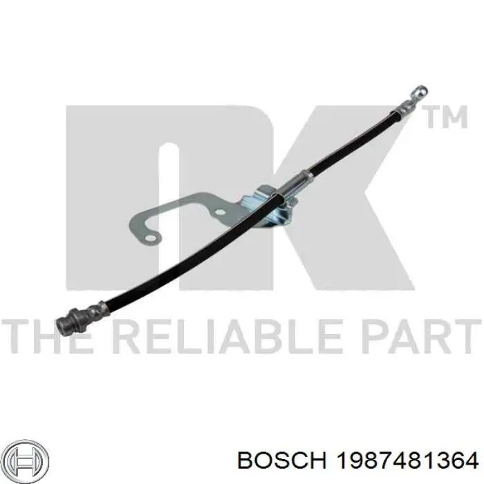 Купити 1987481364 Bosch Шланг гальмівний передній, правий