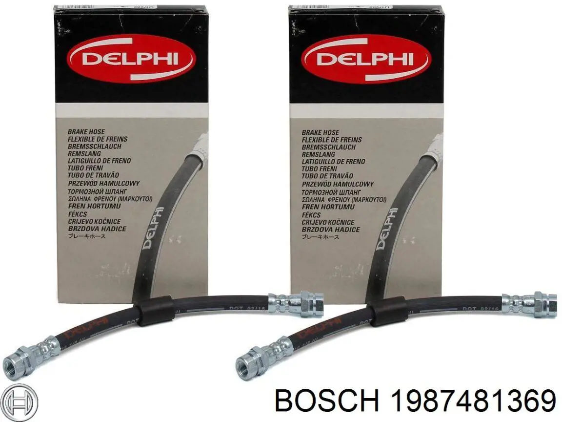 Шланг гальмівний задній Bosch 1987481369 ціна, від 7.13 USD