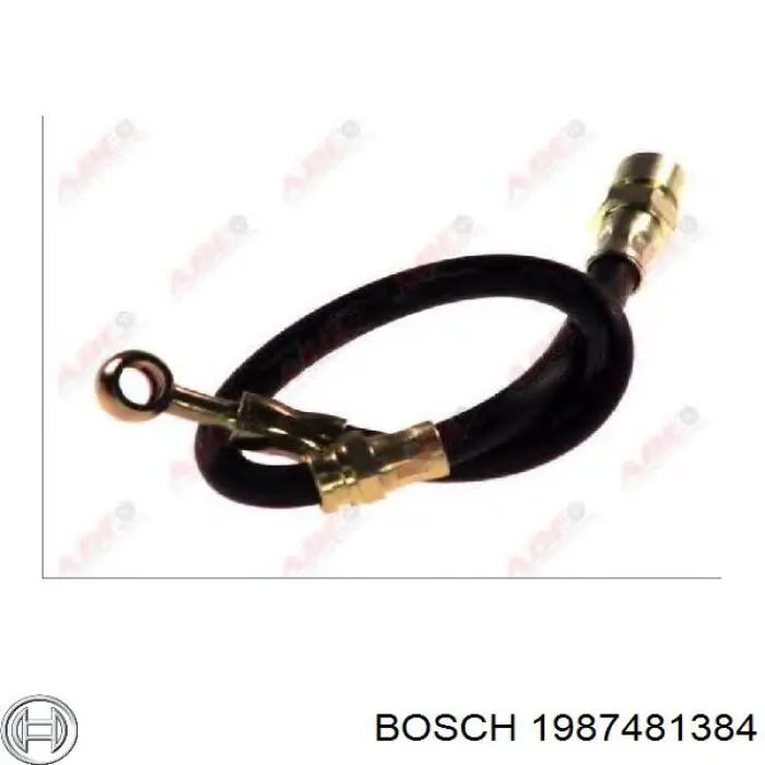 1987481384 Bosch шланг гальмівний передній, правий