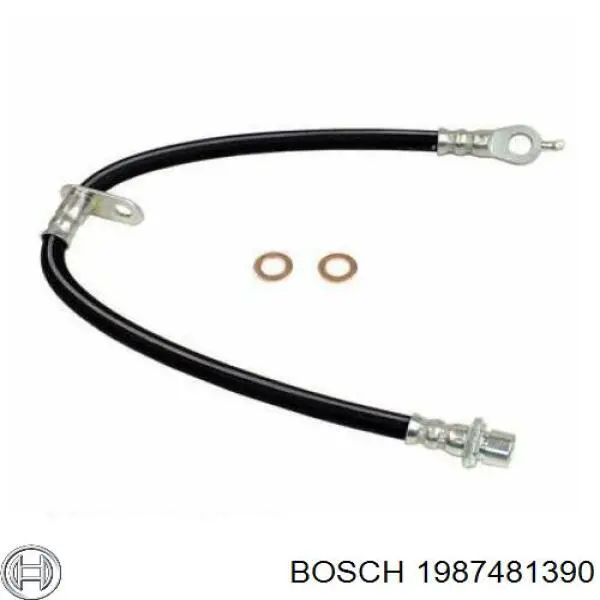 1987481390 Bosch шланг гальмівний передній, лівий
