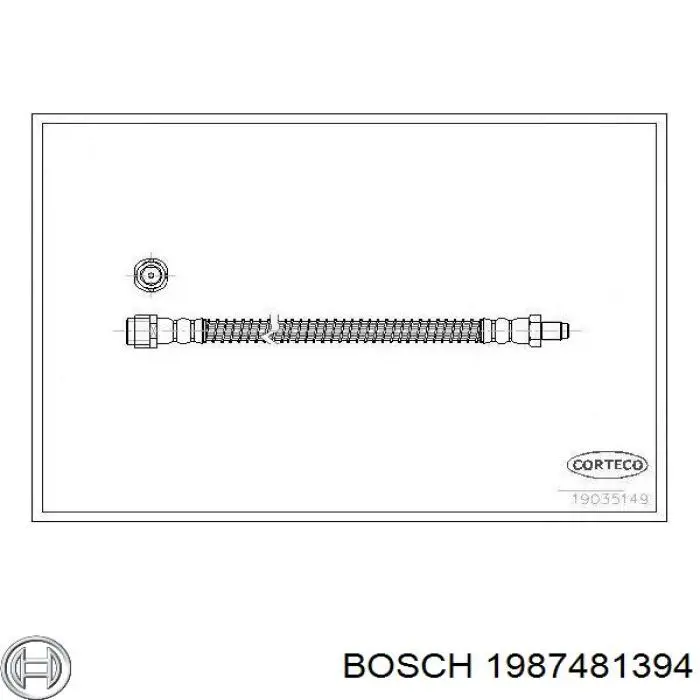 Купити 1987481394 Bosch Шланг гальмівний задній