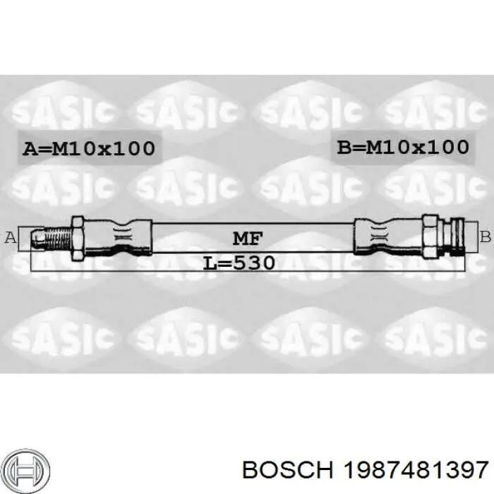 Гальмівні шланги передні 1987481397 Bosch