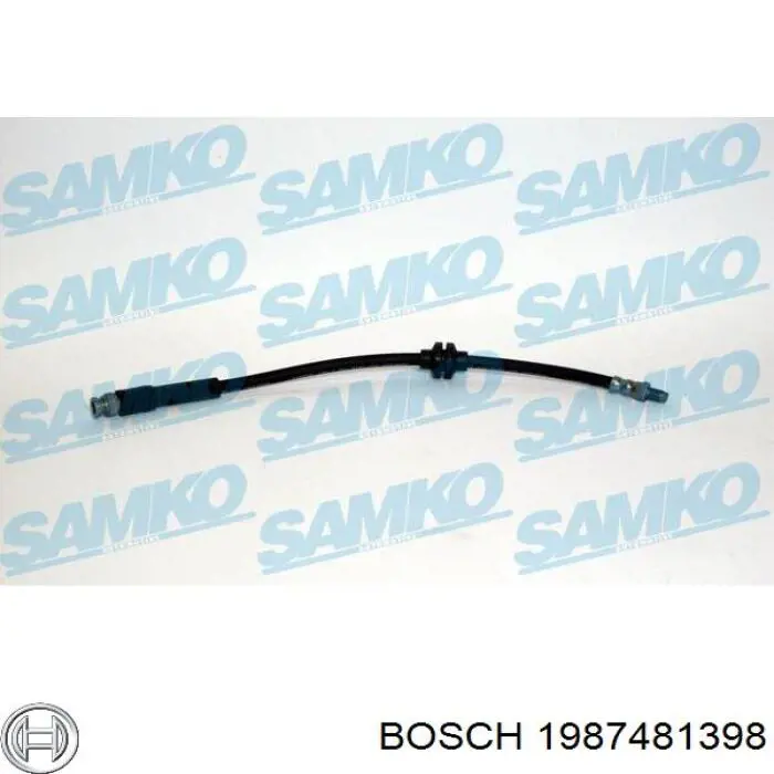 Шланг гальмівний задній 1987481398 Bosch