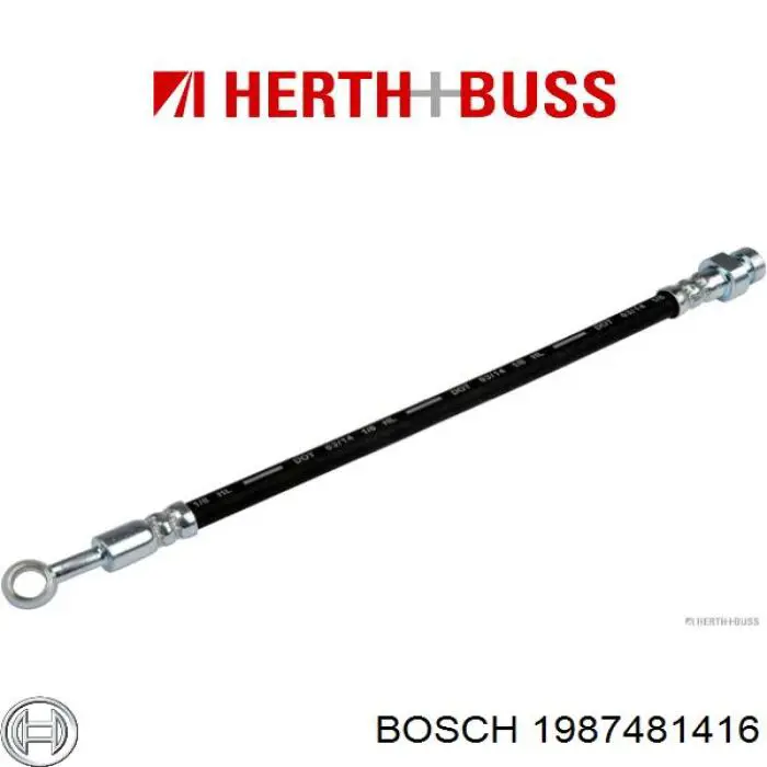 1987481416 Bosch Шланг тормозной задний правый