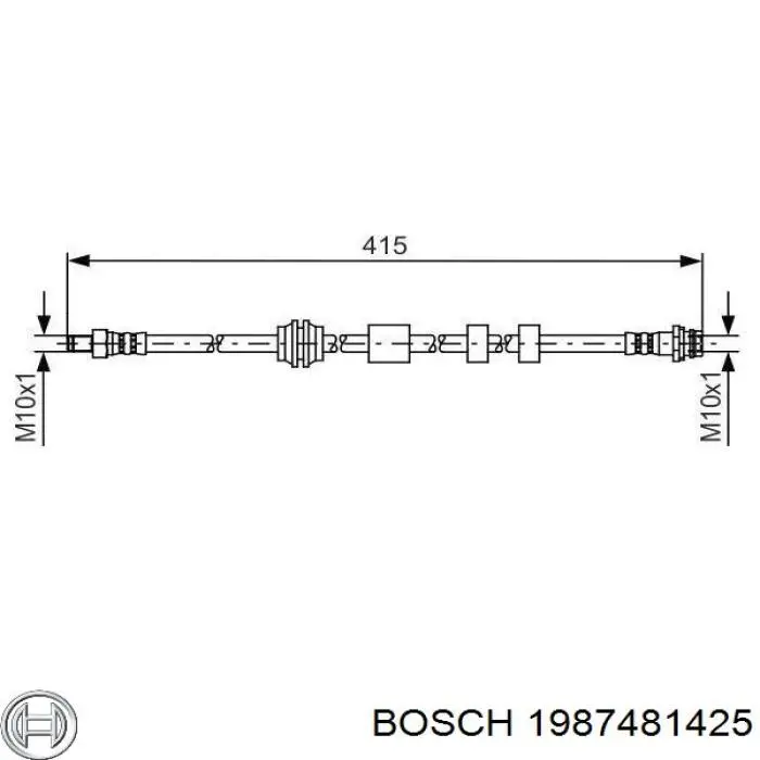 Купити 1987481425 Bosch Гальмівні шланги передні