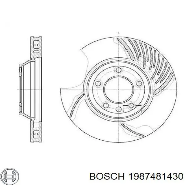 Шланг гальмівний задній 1987481430 Bosch