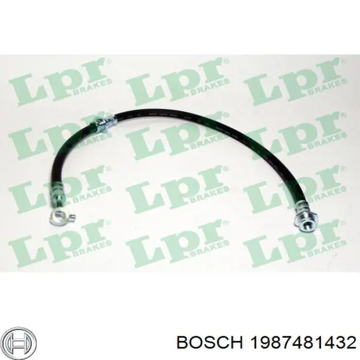 Шланг гальмівний передній, лівий Bosch 1987481432 ціна, від 16.92 USD