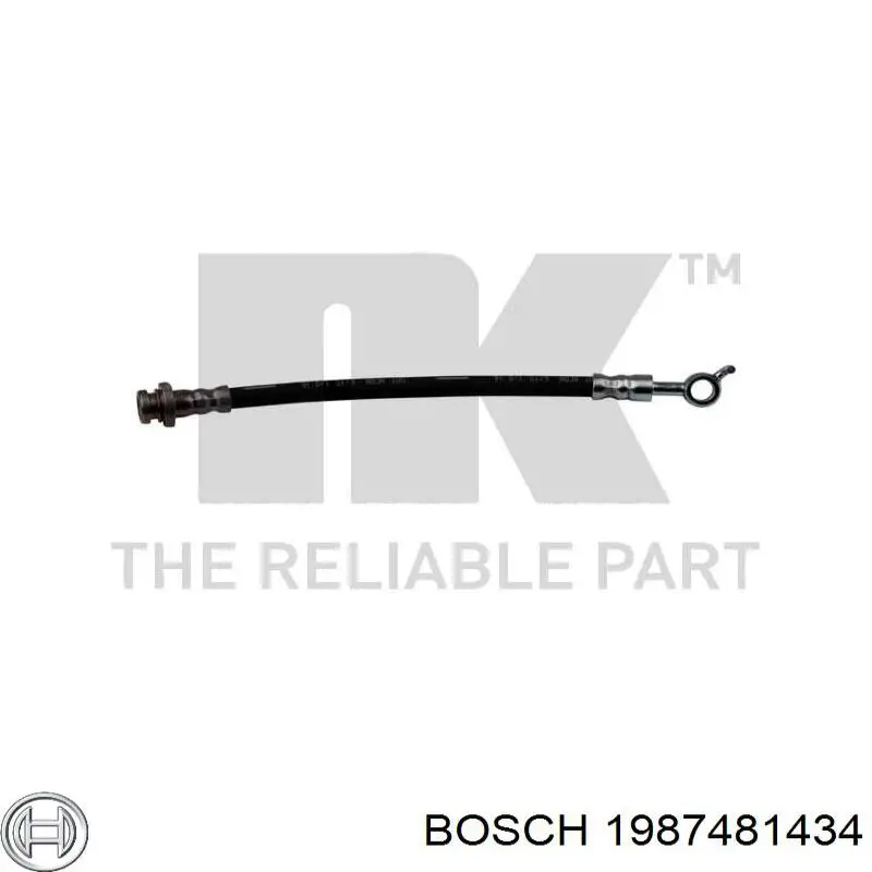 Шланг гальмівний передній Bosch 1987481434 ціна, від 15.79 USD