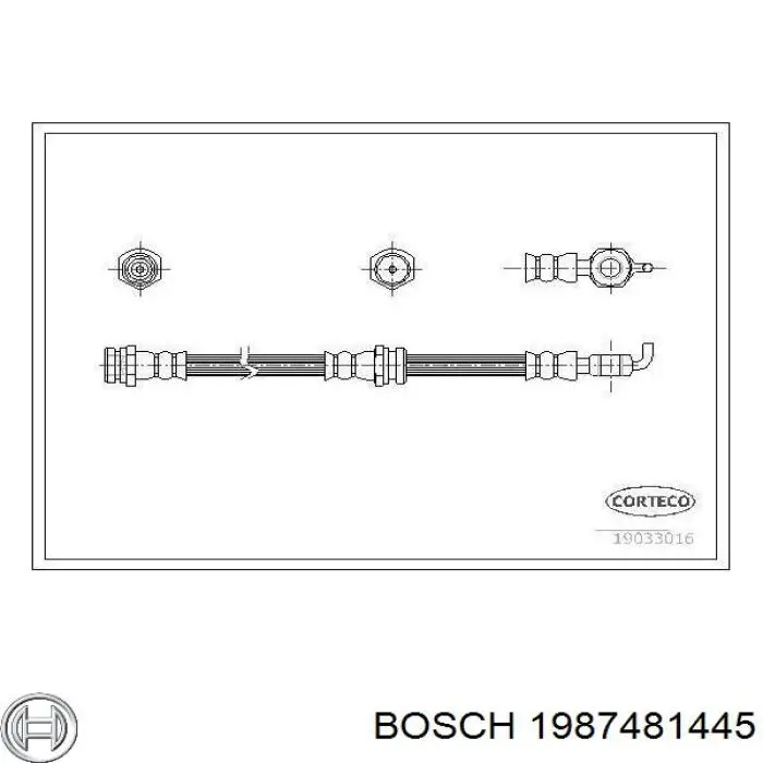 1987481445 Bosch шланг гальмівний передній