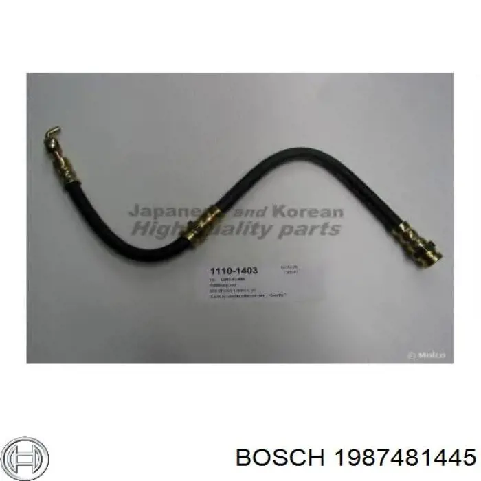 Шланг гальмівний передній Bosch 1987481445 ціна, від 11.11 USD