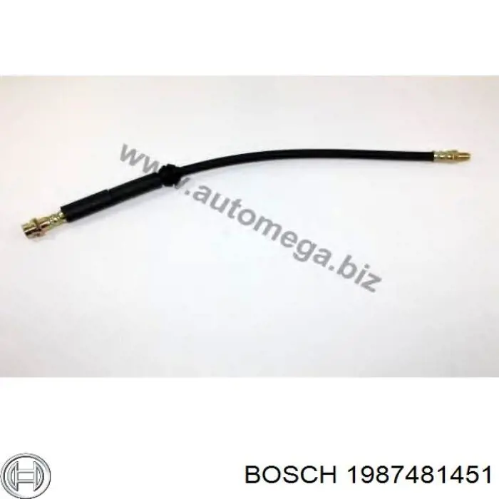 Шланг гальмівний передній Bosch 1987481451 ціна, від 9.51 USD