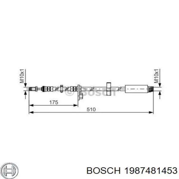 Гальмівні шланги передні 1987481453 Bosch