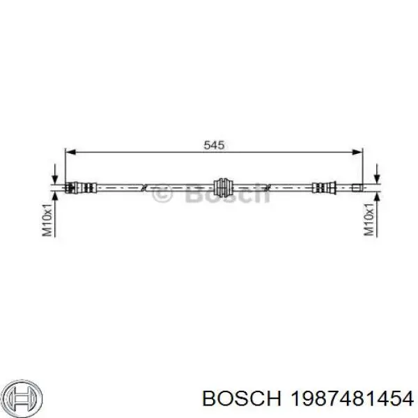 1987481454 Bosch Гнучка гальмівна трубка передня