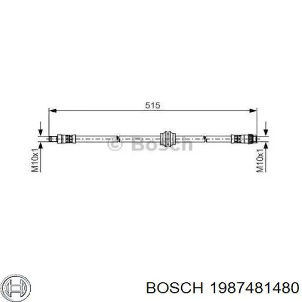 Купити 1987481480 Bosch Гальмівні шланги передні