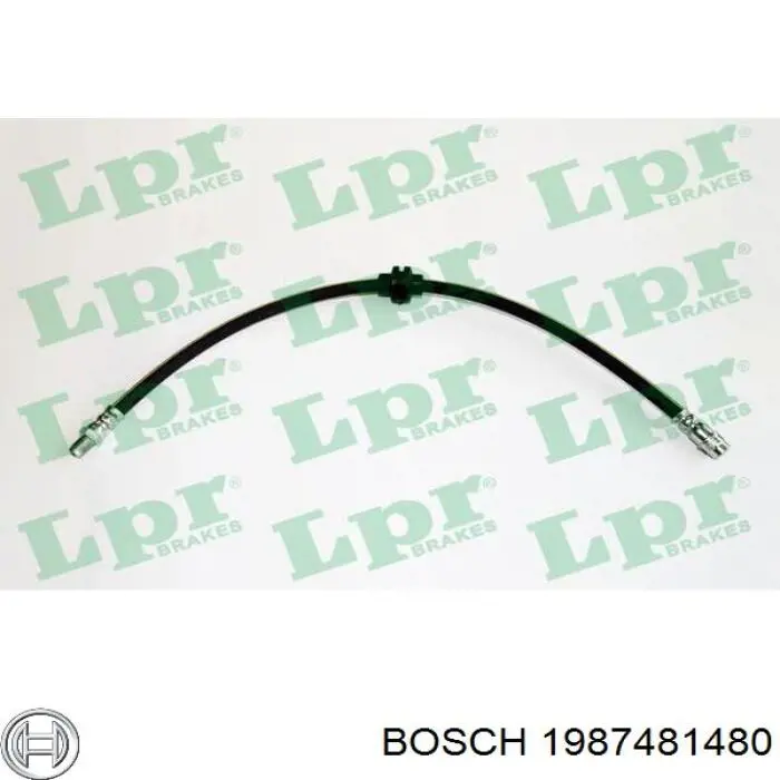 Шланг гальмівний передній Bosch 1987481480 ціна, від 14.90 USD