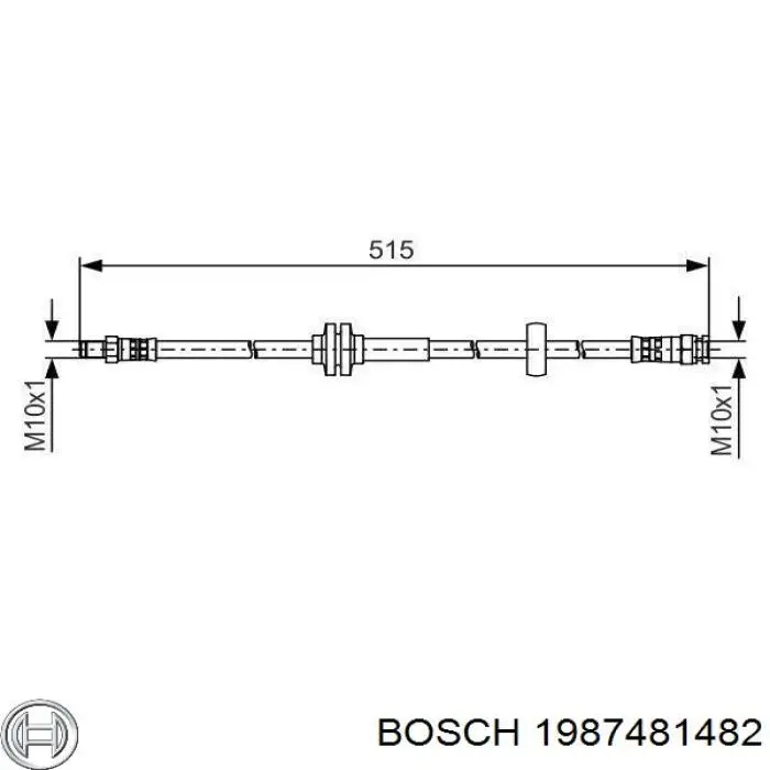 1987481482 Bosch шланг гальмівний передній