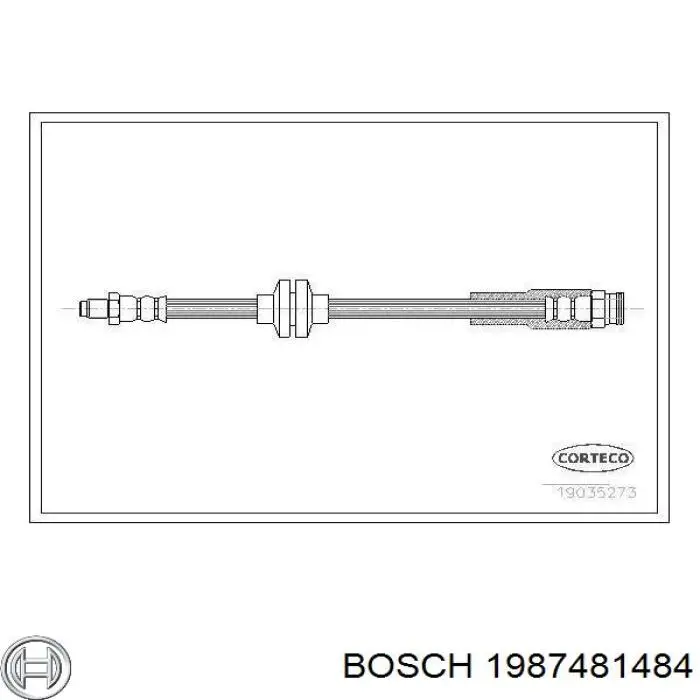 Шланг гальмівний задній 1987481484 Bosch