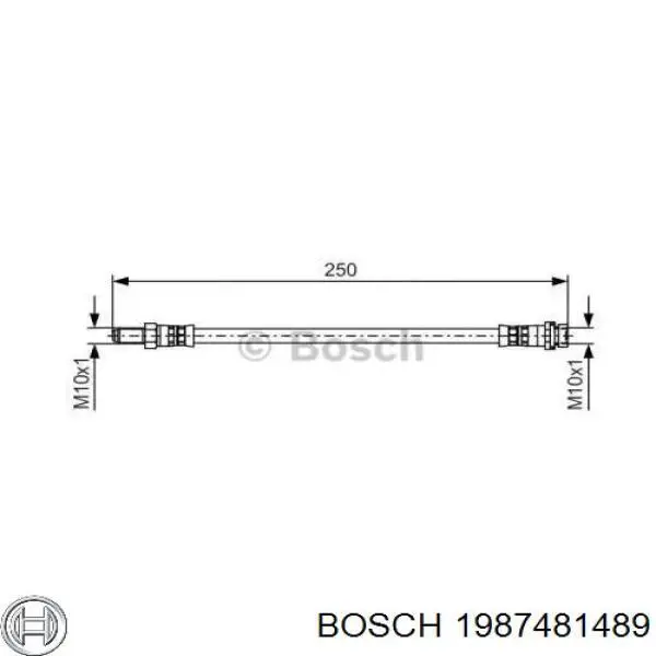 1987481489 Bosch Шланг гальмівний задній