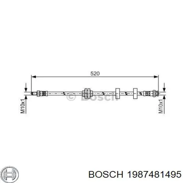 Гальмівні шланги передні 1987481495 Bosch