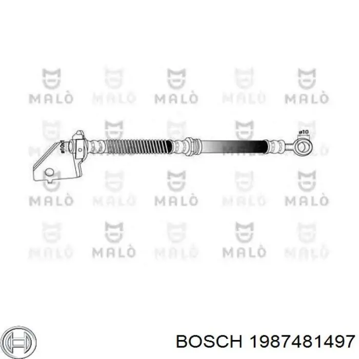Купити 1987481497 Bosch Шланг гальмівний передній, лівий