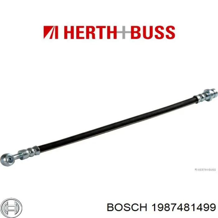 1987481499 Bosch шланг гальмівний задній, лівий