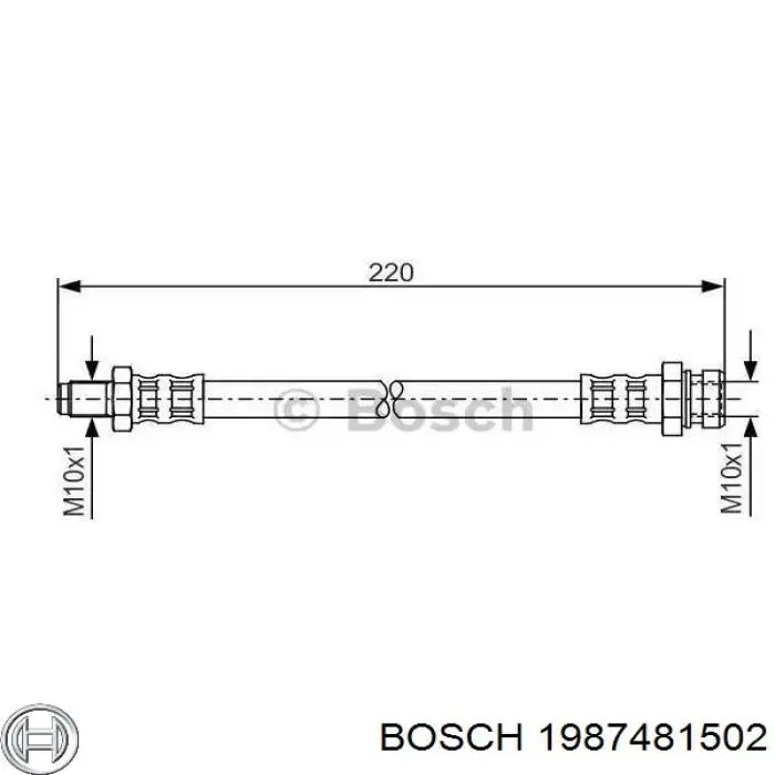 Купити C80066ABE ABE Шланг гальмівний задній