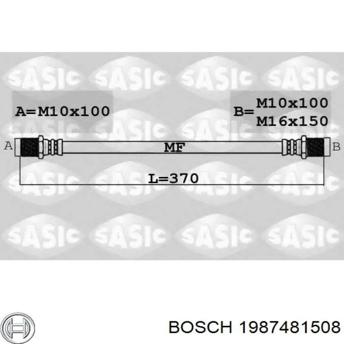 Шланг гальмівний передній GP ORK82010 ціна, від 14.48 USD